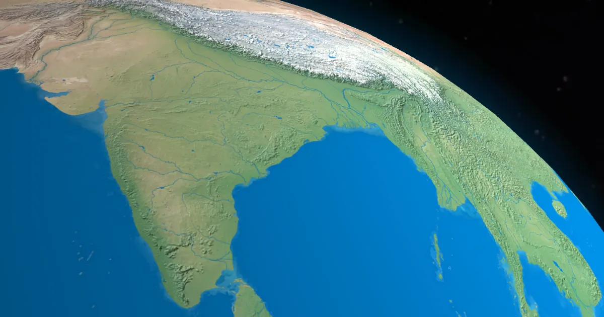 india from space