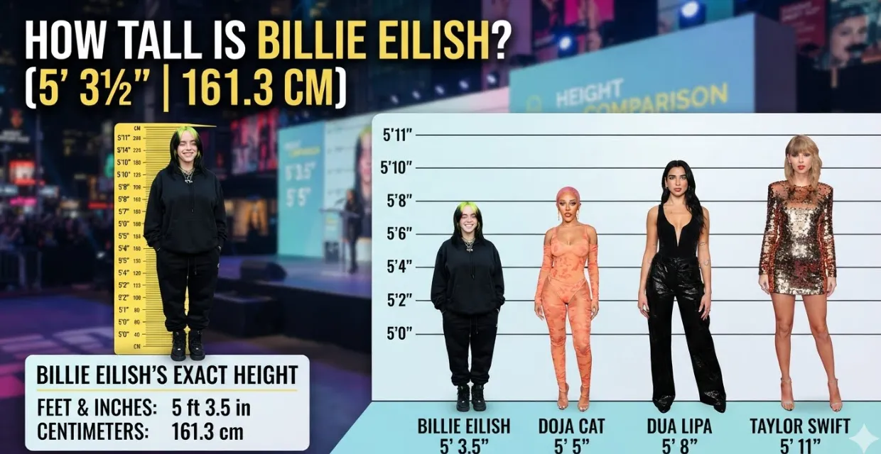 How Tall is Billie Eilish: Exact Feet, CM, and Celebrity Comparisons